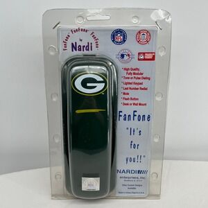 Vintage Green Bay Packers FanFone Nardi NFL Landline Phone New Sealed 90s Retro